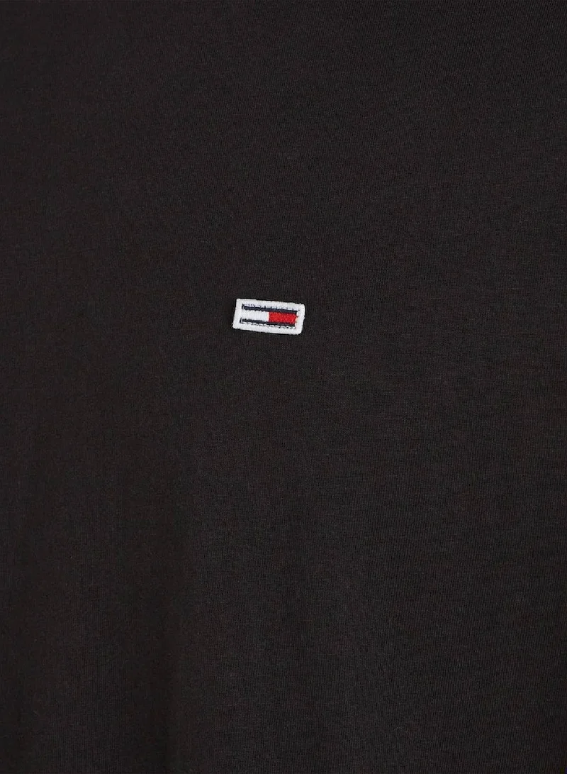 Tommy Jeans Black Classics Organic Cotton T-Shirt for Men | Best Price UAE