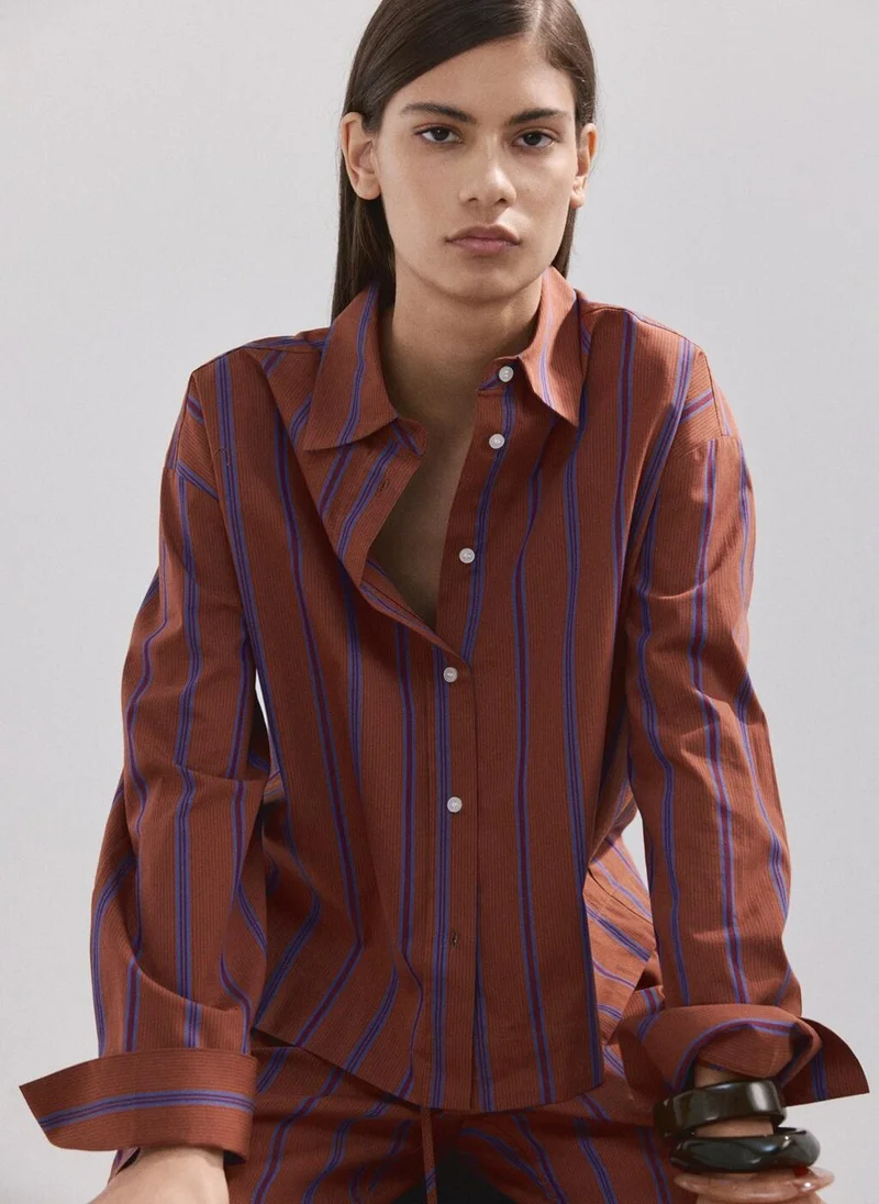 MANGO  Striped cotton shirt for Women | Best Price UAE