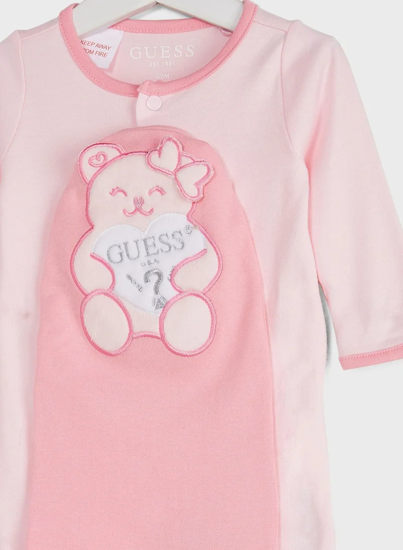 GUESS Kids Bear Print Romper