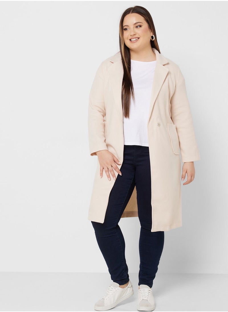 Ella Plus - Belted Long Coat - Image 1