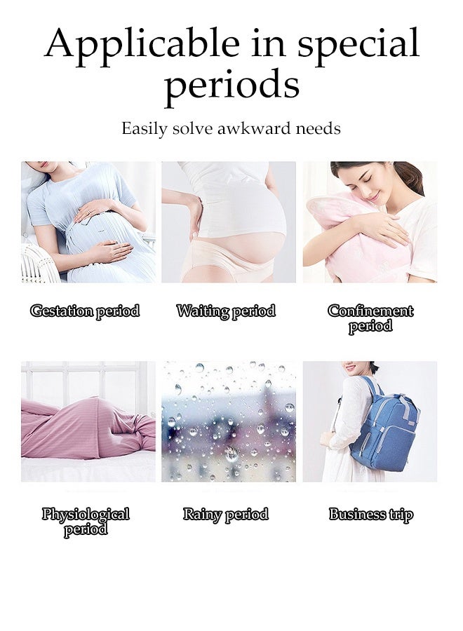 DUNISO 10Pcs Women's Disposable Briefs Cotton Breathable Sterile Panties High Stretch Disposable Maternity Mid-waist Hygiene Soft Underpants Emergencies Kecks for Business Trip Travel Hotel Spa Hospital - Image 3