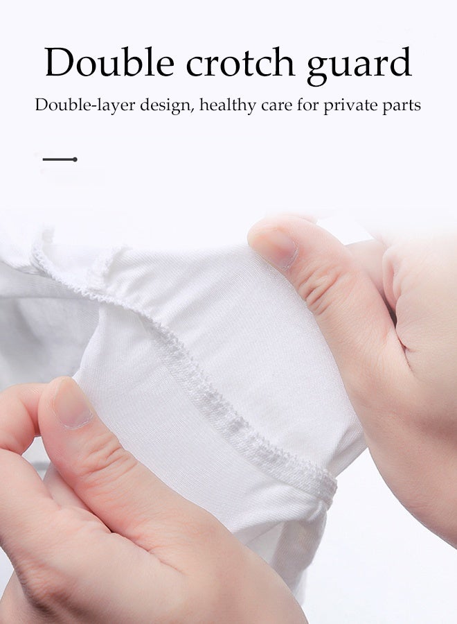 DUNISO 10Pcs Women's Disposable Briefs Cotton Breathable Sterile Panties High Stretch Disposable Maternity Mid-waist Hygiene Soft Underpants Emergencies Kecks for Business Trip Travel Hotel Spa Hospital - Image 2