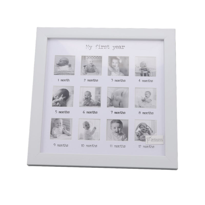 Baby First Year Photo Frame 12 Months Newborn Monthly Picture Frame for Baby Growth Record Baby Keepsake - Image 1