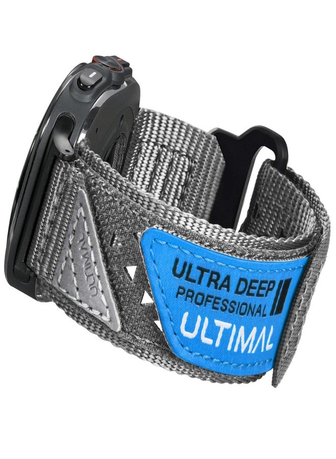 ULTIMAL Band Compatible with Samsung Galaxy Watch Ultra 47mm(2024/2025) band for Men Women, 47mm Nylon Sport Breathable Replacement Strap for Galaxy Watch Ultra (Gray, L) - Image 1