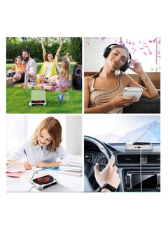 SYOSI Bluetooth CD Player, Portable Rechargeable Personal CD Player for Car & Travel, with Headphones, LCD Touch Screen, Anti-Skip & Shockproof Design, White  - Image 3