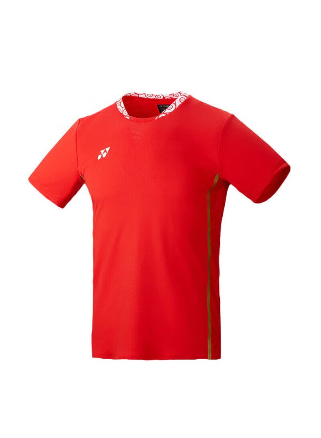 Yonex Yonex Badminton Jersey, National Team Battle Uniform, Sports Short-sleeve For Men, 10666cr, Diamond Red, Size L - Image 5