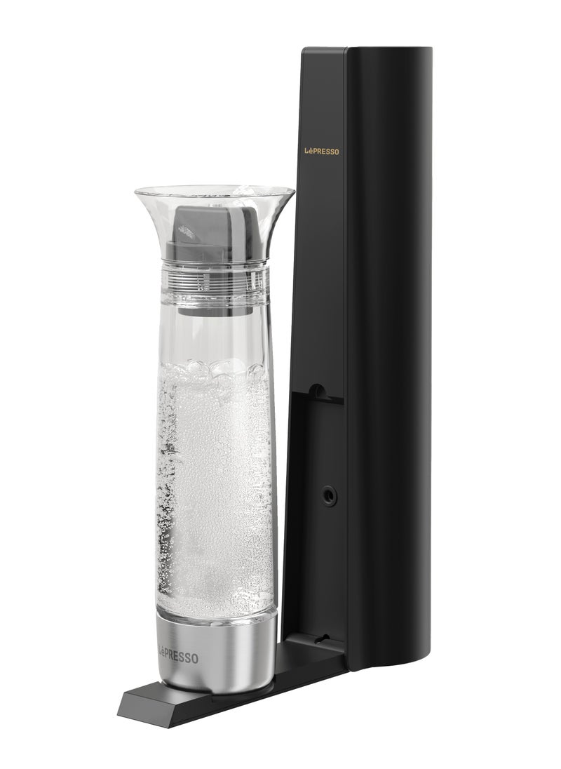 LePRESSO Sparkling Water Maker 800ml With Pressure Release Button / Portable & Compact / Durable Design / Efficient Carbonation - Black  - Image 1