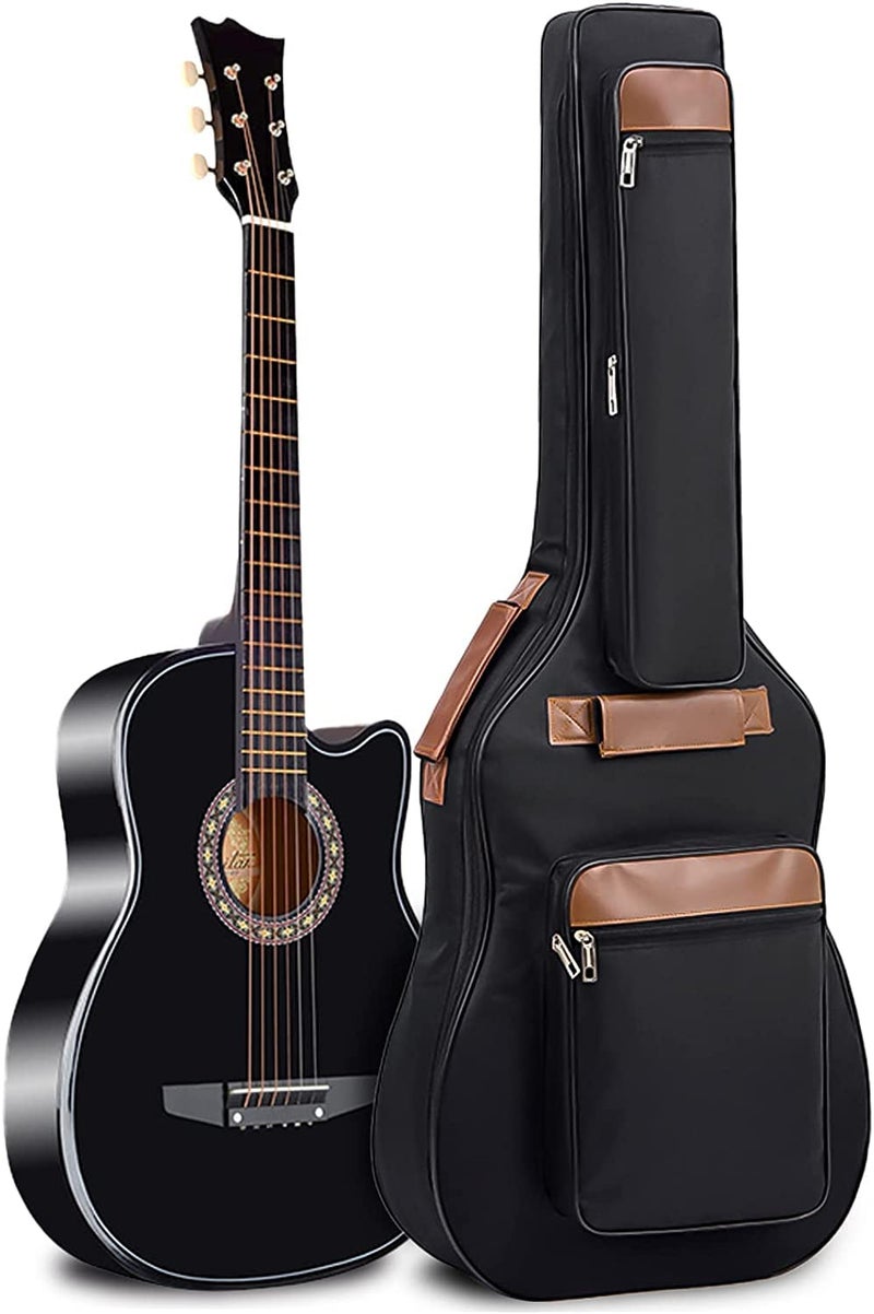 UNIQUE GALLERY Unique Acoustic Guitar Bag Cover Foam Padded for Havana FA391c 39-Inch Nylon Guitar Bag ( Black ) - Image 1