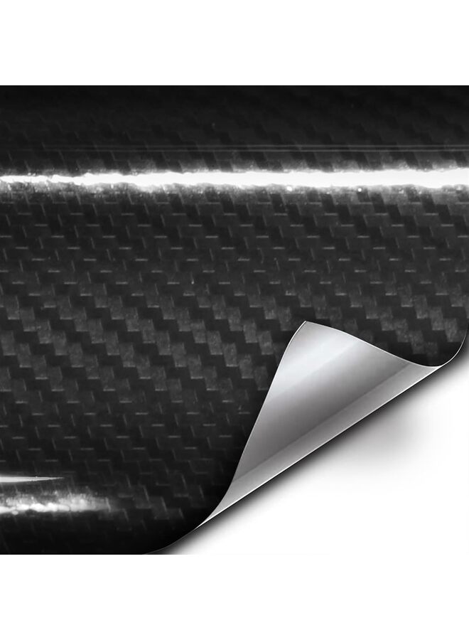 High Gloss Epoxy Black Carbon Fiber Vinyl Detailing Wrap Tape DIY Roll,Adheres easily to any smooth, non-porous surface (Size : 10cm-5m) - Image 4