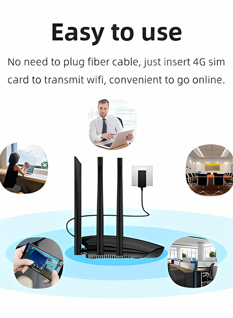 كلوزيلي راوتر 4G/5G، راوتر CPE، راوتر لاسلكي جيجابت مزدوج النطاق بسرعة 1200 ميجابت/ث، سهل التوصيل والتشغيل مع بطاقة SIM، بتردد مزدوج 2.4 جيجاهرتز و5 جيجاهرتز، يدعم Wi-Fi 6، تغطية واسعة وإشارة مستقرة، مزود بعدة منافذ LAN، يدعم توصيل حتى 32 جهازاً - Image 2