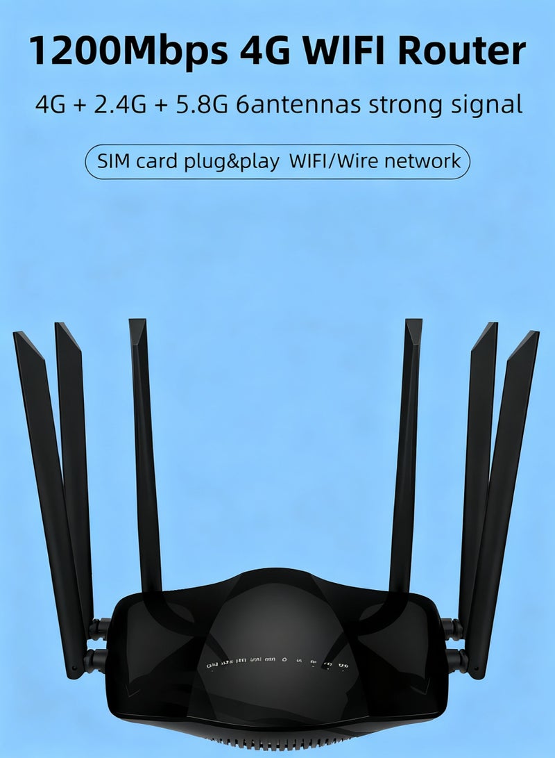 كلوزيلي راوتر 4G/5G، راوتر CPE، راوتر لاسلكي جيجابت مزدوج النطاق بسرعة 1200 ميجابت/ث، سهل التوصيل والتشغيل مع بطاقة SIM، بتردد مزدوج 2.4 جيجاهرتز و5 جيجاهرتز، يدعم Wi-Fi 6، تغطية واسعة وإشارة مستقرة، مزود بعدة منافذ LAN، يدعم توصيل حتى 32 جهازاً - Image 3