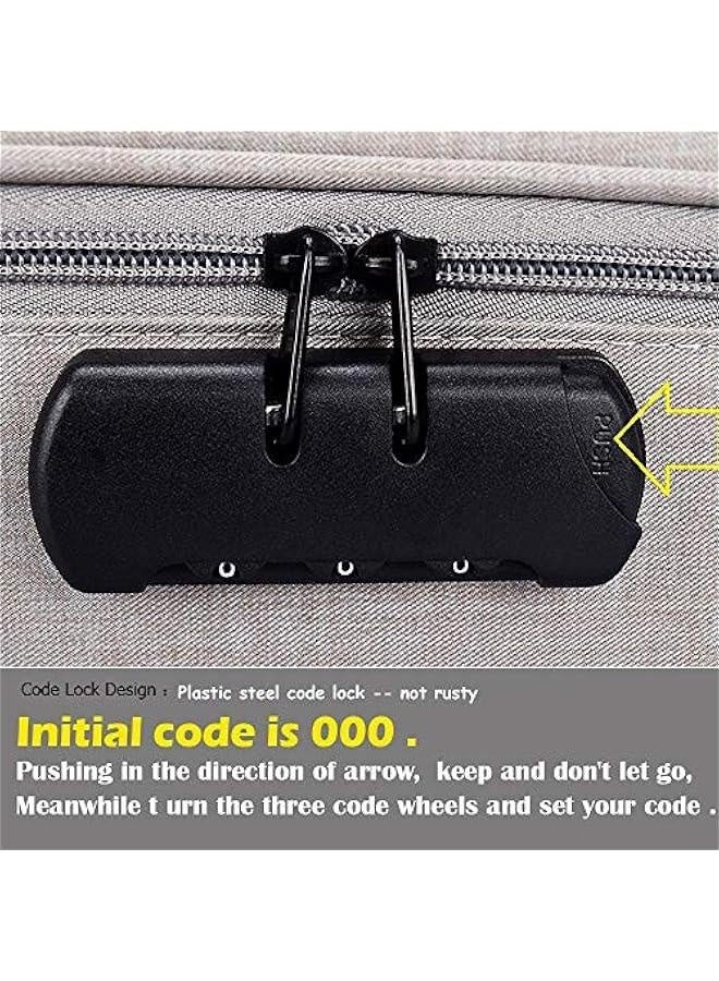 Oxford Document Organizer with Code Lock, Multi-Layer Storage Pouch Credential Bag, Portable Bag Without Vibration for MacBook,Passport,Package File Pocket with 2 Separators (Grey) - Image 5
