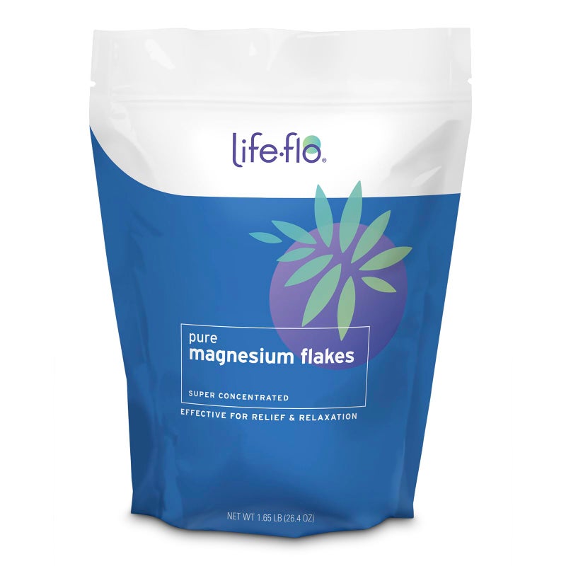 Life-flo Pure Magnesium Bath Flakes - Relaxing Bath Soak - Concentrated Magnesium Chloride Flakes from The Zechstein Seabed - Relief and Relaxation w/Ancient Trace Minerals - 60-Day Guarantee, 1.65lb - Image 1
