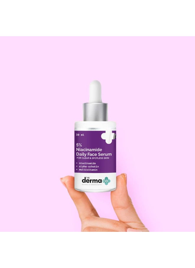 5% Niacinamide Daily Face Serum with Alpha Arbutin And Multivitamin for Clear And Spotless Skin - 30ml