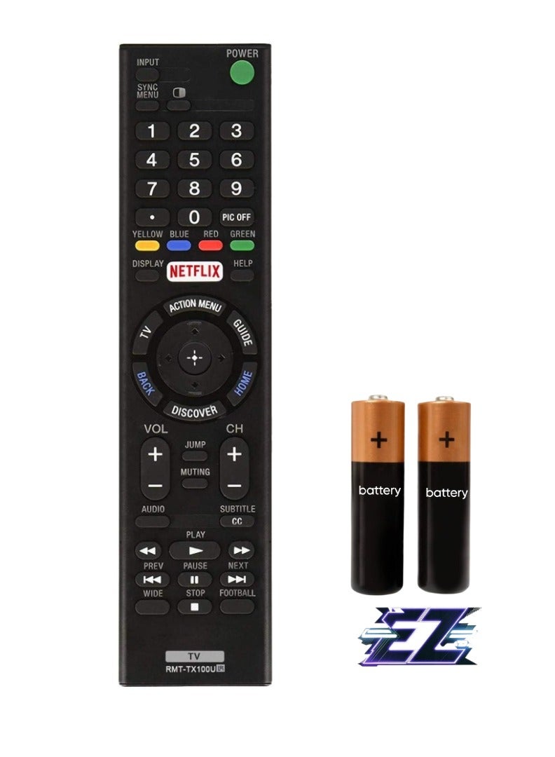 ELTRAZONE RMT-TX100U Universal Remote Control for All Sony LED Smart Bravia TVs with Netflix - Premium Quality, Easy Setup & Ergonomic Design  Replacement Remote - Image 1