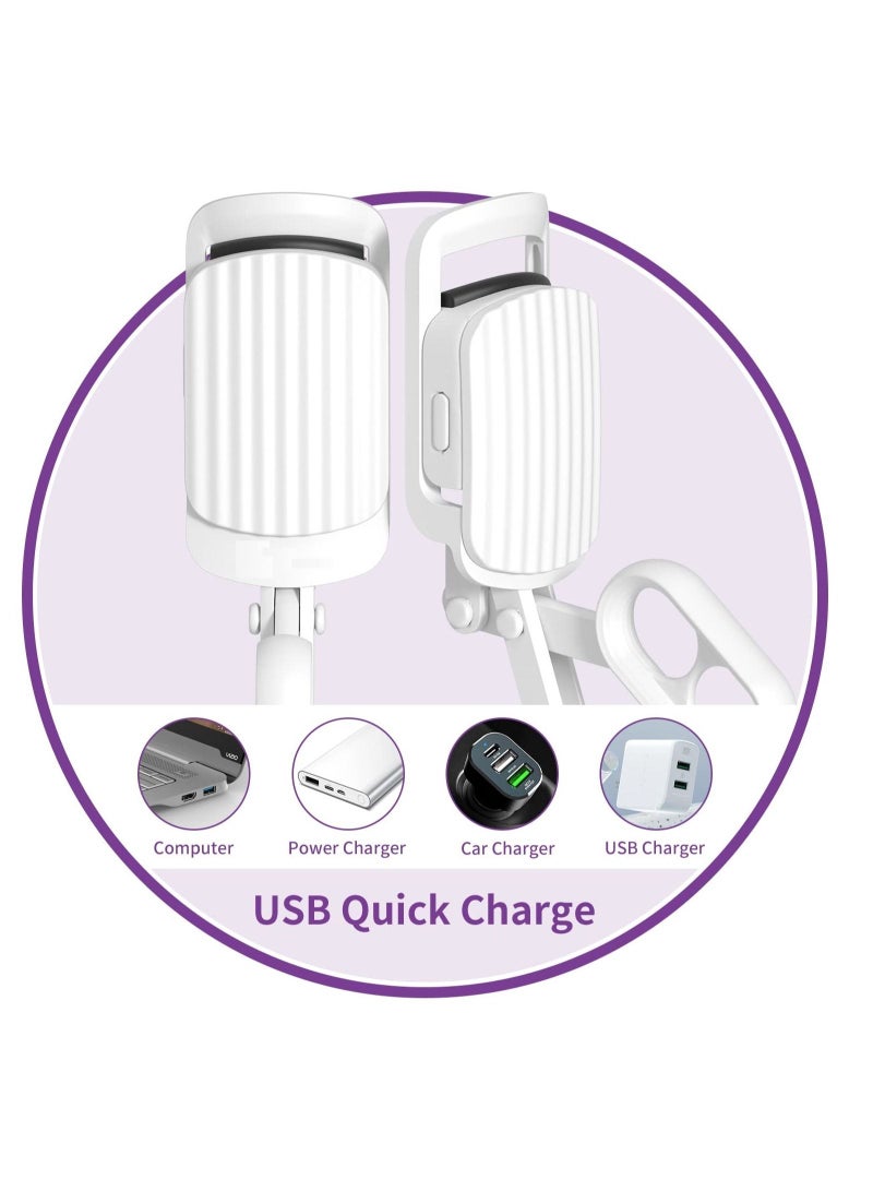 Excefore Heated Eyelash Curlers Electric Eyelash Curler Heated Rechargeable Eyelash Curler Travel Quick Long Lasting Heated Lash Curler Handheld Portable Lash Quick Pre Heat for Women Makeup Accessories - Image 2