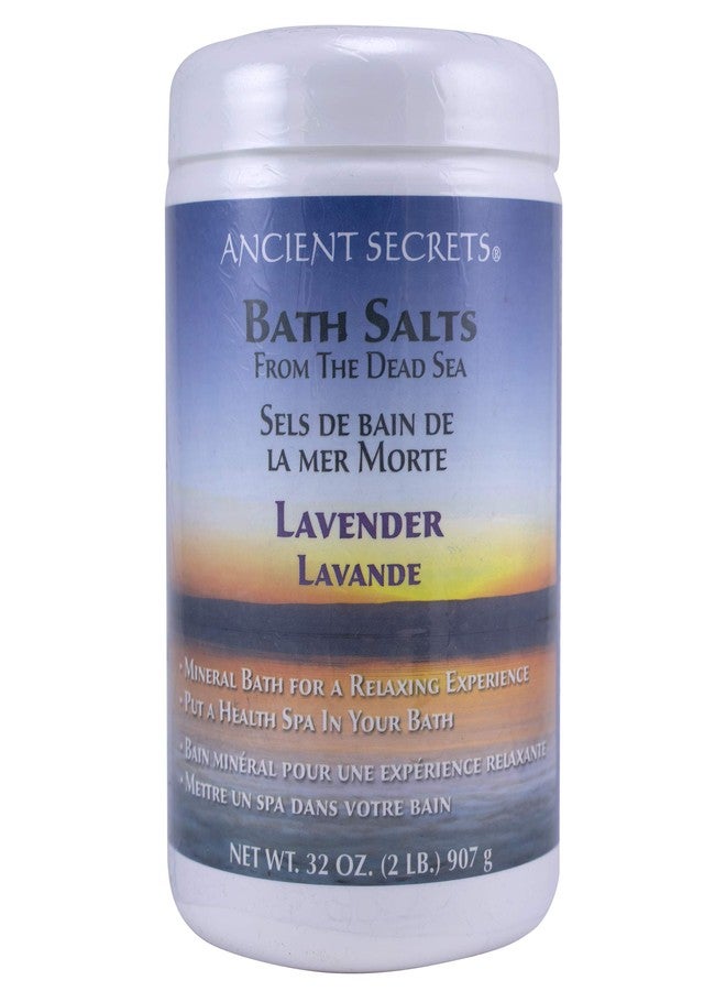 Ancient Secrets Mineral Baths, Aromatherapy Dead Sea, Lavender, 32 oz (2 Lbs) 908 G (Pack of 2)