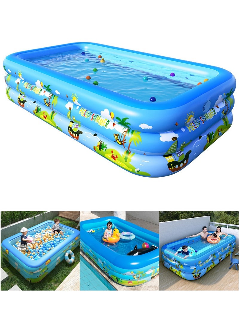 VUCATIN 180x130x60CM في الهواء الطلق للأطفال نفخ لعب حمام سباحة، حمام سباحة الفناء، مطبوعة حوض استحمام قابل للطي، حمام سباحة الطفل، حمام سباحة العشب - Image 2