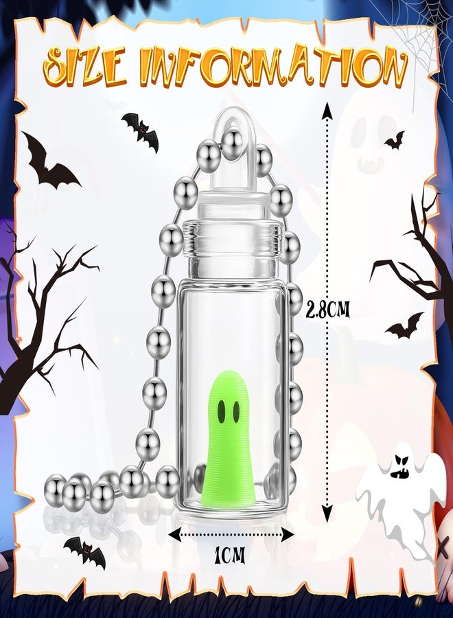 Tondiamo Glow in The Dark Halloween Keychains Bulk Mini Adopt a Ghost Keychain for Halloween Party Favor Boo Basket Stuffers(Green,12 Pcs) - Image 5