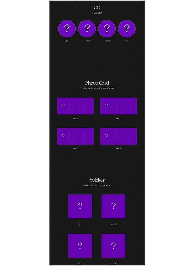 MONSTA X - One Of A Kind [Random Ver] (The 9Th Mini Album) [Pre Order] Cd+Photobook+Folded Poster+Others With Tracking Extra Decorative Stickers Photocards - Image 1
