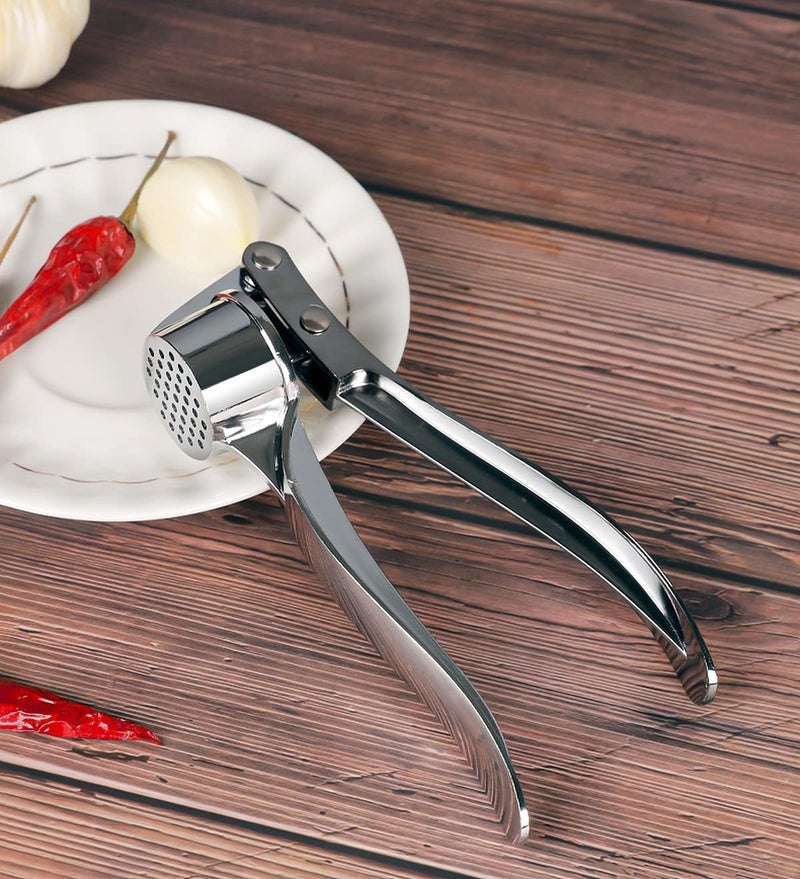 Wolpin Garlic Crusher Presser Garlic Press MultiFunction Manual Portable Ginger Mincer Stainless Steel - Image 3