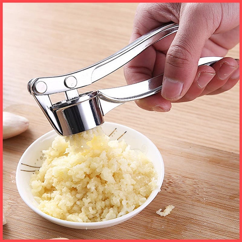Wolpin Garlic Crusher Presser Garlic Press MultiFunction Manual Portable Ginger Mincer Stainless Steel - Image 1