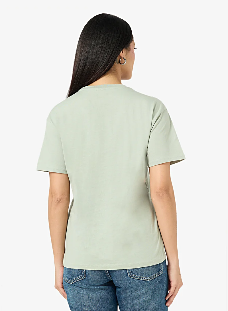 ريبلز مع نمشي Ladies Crew Neck Printed T-shirt