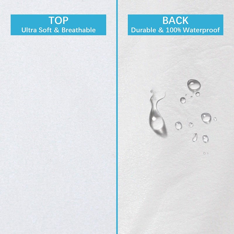 Biloban Pillow Protector 100% Waterproof & Noiseless Pillow Cover Pillow Protectors with Zipper Standard Size 2 Pack 20 x 26 Inches Pillow Cases Machine Washable - Image 2