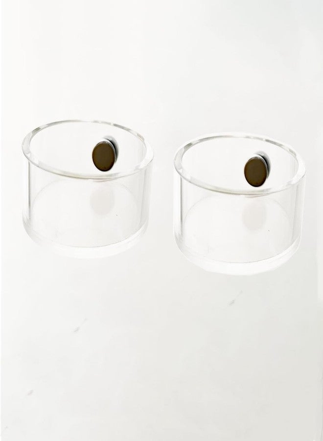 JILINWEI 2Pcs Small Jumping Spider Feeding Dish, Magnetic Tiny Food Dishes Water Dish for Jumping Spider, Tarantula and Other Small Pets,35mm - Image 1