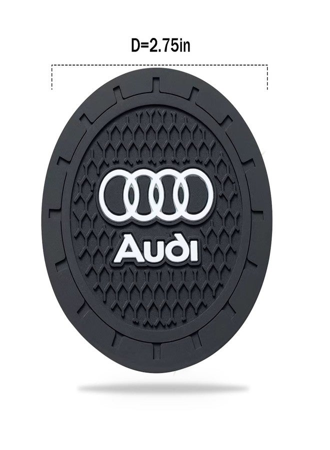 TACOMA Car Cup Holder Coaster for Audi Recessed Silicone Cupholder Coaster Interior Accessories 2.75in 2Pieces Black - Image 5