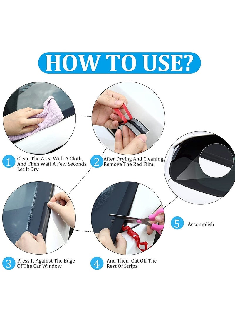 Y&D Car Weather Stripping, 14mm Sunroof Seal, NALACAL Windshield Seal Rubber Stripping Trim Weatherstrip Adhesive T Shape Cover Leak Sound Proofing (5m)  - Image 3