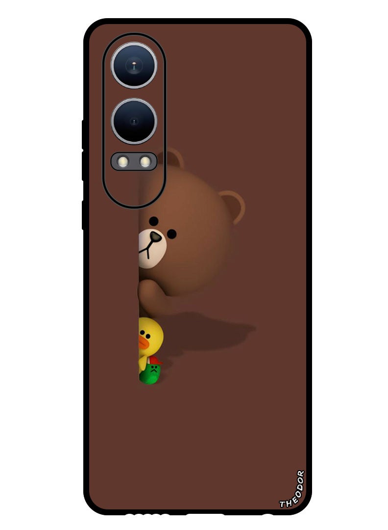 Theodor Protective Case Anti Scratch Shock Proof Bumper Cover For Oppo K12x (China) Bear Hiding - Image 1