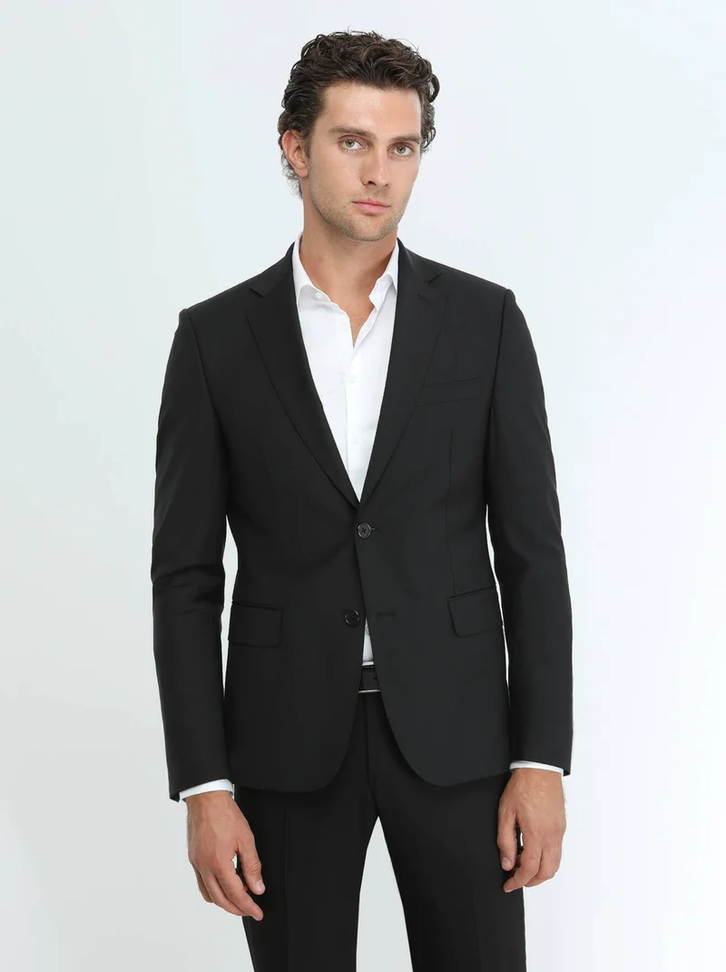 كيب Black Modern Fit Wool Blend Suit