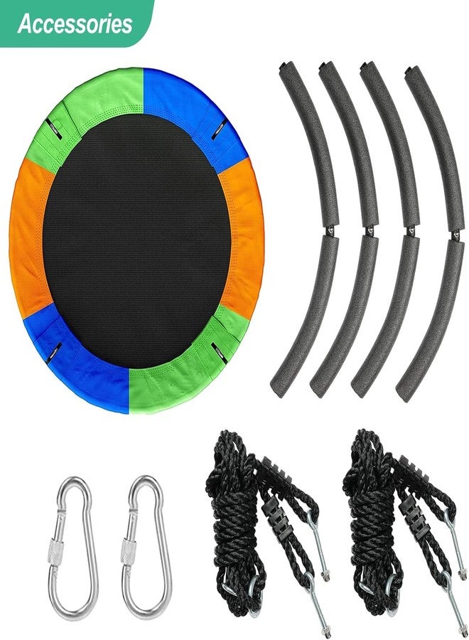 Matiko 40" Saucer Swing for Kids - Outdoor Swing Fun- Tree Glider Therapy Swing for Kids- Adjustable Ropes & Durable Swing Seat- Net Swing for Swing Set,Backyard,Indoor/Outdoor,Gift (40 inch) - Image 2