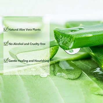 ASYBO 300 ML Aloe Vera Gel 99 Organic Pure Aloe Vera Hydrating Moisturizer Natural Aloe Cream for Dry Skin Sunburn Acne - Image 3
