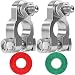 DLronwey Battery Terminal ConnectorsMilitary Spec Positive Negative Heavy Duty Battery Terminals with 2 Anti Corrosion Washers for CarsTrucksMarine and More - Image 2