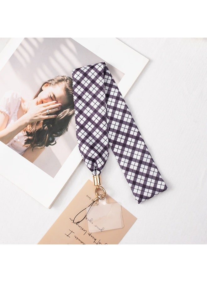 NIBEMINENT Beaded Phone Lanyard, Anti Lost Removable Wrist Strap, Long Satin Chain Pendant Bracelet Pendant, Phone Keychain Lanyard