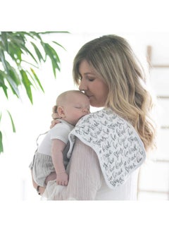 Bebe au Lait Classic Muslin Baby Burp Cloth Set - Just Be And Leaves  - Image 3