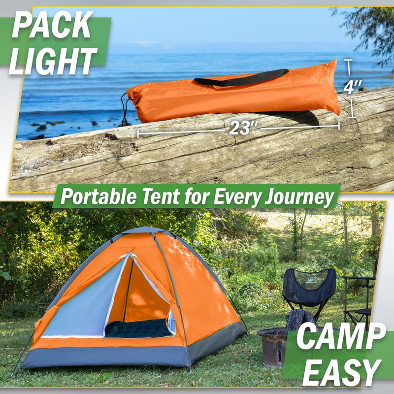 Wakeman 2 Person Camping Tent with Rain Fly and Carrying Bag â€“ Lightweight Outdoor Pop Up Tents for Camping Essentials, Music Festivals, Backpacking, Hiking, or Beach Shelter by Wakeman Outdoors - Image 5
