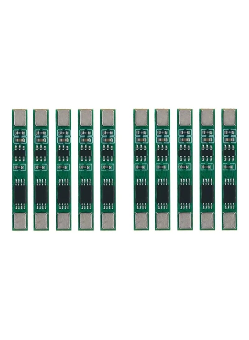 10 Pcs 18650 Li-ion Battery Protection Board (1S 3.7V 3A BMS/PCM) - Image 1