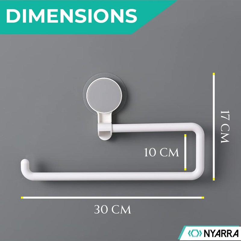 Nyarra Kitchen Towel Holder, Magic Sticker Self Adhesive Multifunctional Paper Towel Holder, Napkin Holder for Kitchen, Under Cabinet, Over The Sink, Organizer Rack for Paper Towel Roll [NR-1334] - Image 3
