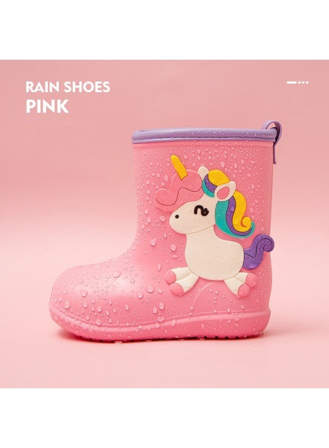 Cheerful Mario Children's Rain Boots, Boys' Rain Shoes, Water Shoes For 2-year Babies, Waterproof Overshoes, Non-slip Girls' Toddler Waterproof Rubber Shoes - Image 1