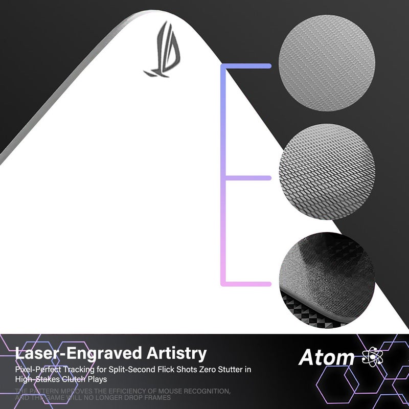 ATOM Mouse Pad Tempered Glass 25x25cm Anime Character Laser Engraved Surface Non Slip Honeycomb Base Gaming Mouse Pad - Image 2