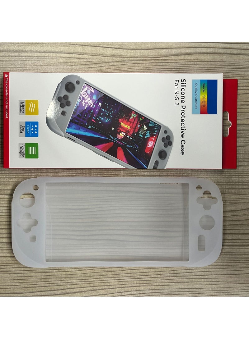 الفرح كون لينة حالة واقية سيليكون التفاف كامل عن التبديل 2 المحمولة لعبة كمبيوتر متوافق مع التبديل 2 ( شفافة ) - Image 3