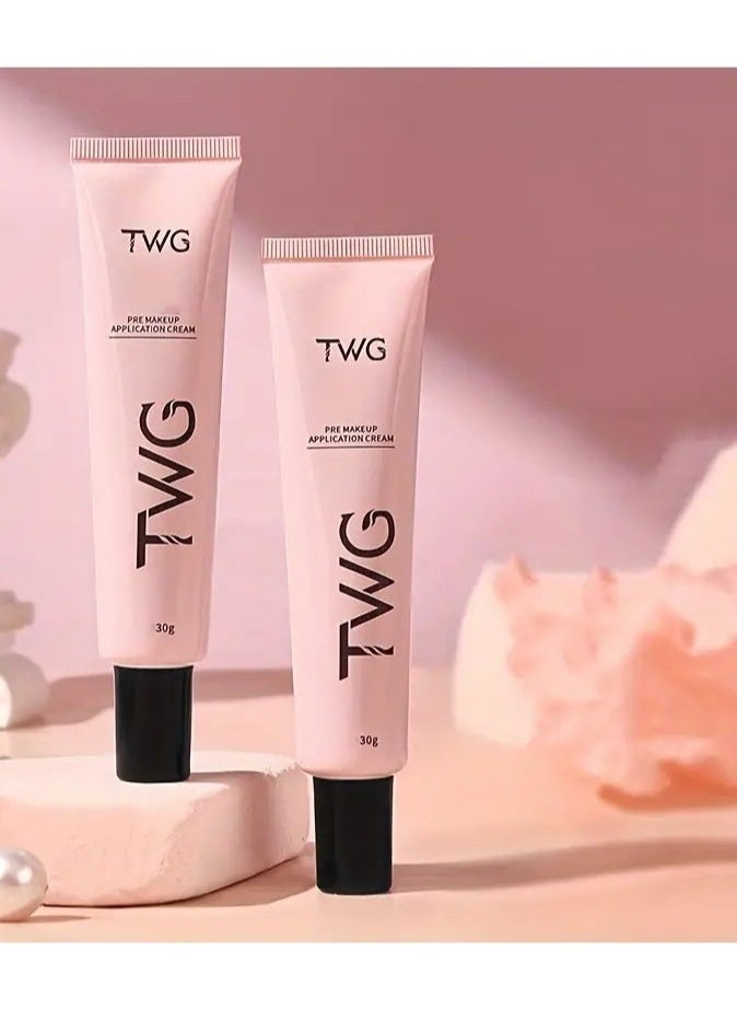 TWG - TWG Pre-Makeup Amplification Cream, Natural Finish Foundation Primer, Even Skin Tone, Moisturizing, Non-Sticky, Long-Lasting Soft Matte, Full Coverage Concealer Cream - Brown Tone With Plant Squalane - Image 1