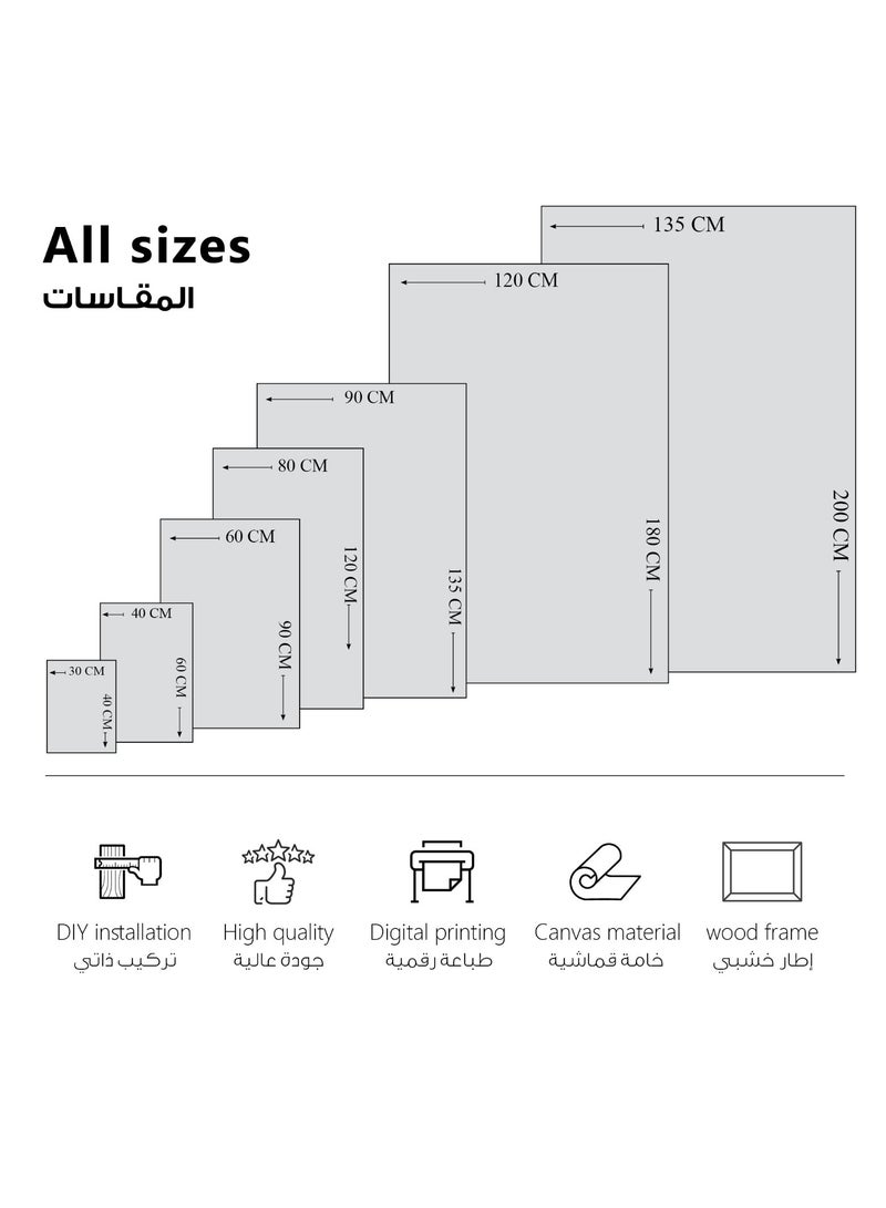 مودكلاس لوحة كانفس مطبوعة ثلاثية -تصميم تجريدي - Image 3