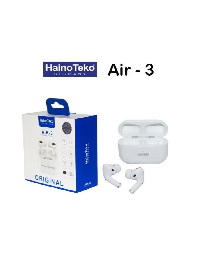 Haino Teko Wireless Bluetooth Air3 Earbuds | Premium Sound Quality, Comfortable Fit, Bluetooth 5.0, Clear Mic, Long Battery Life, Sweat & Water Resistant | For iPhone & Android - Image 3