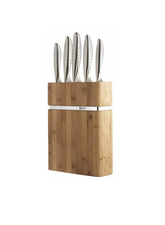 Richardson Sheffield FORME CONTOURS 5 pc knife block bamboo
