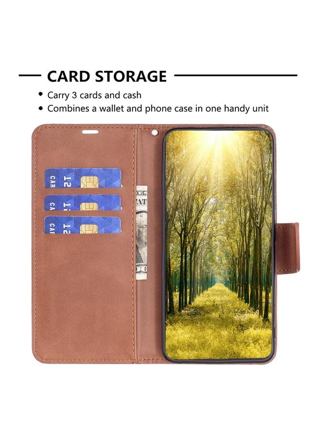 اس-توب جراب لهاتف Motorola Moto G24 / E14 / G04، جراب هاتف قابل للطي من جلد الحمل بلون نقي - Image 4