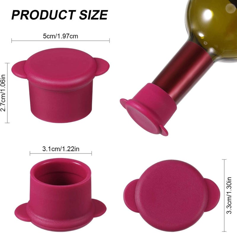 Vitrix Kitchenware Wine Bottle Caps - Silicone Bottle Covers - Air-Tight Vacuum Seal - Wine Gifts for Women - Set of 4 - Image 4